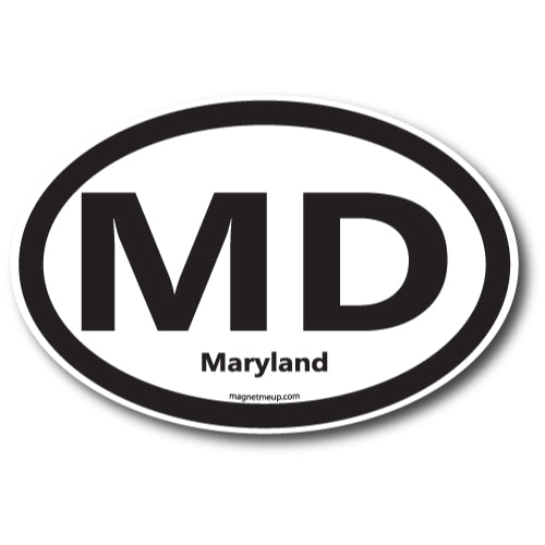 MD Maryland Car Magnet 4x6" US State Oval Refrigerator Locker SUV Heavy Duty Waterproof… …