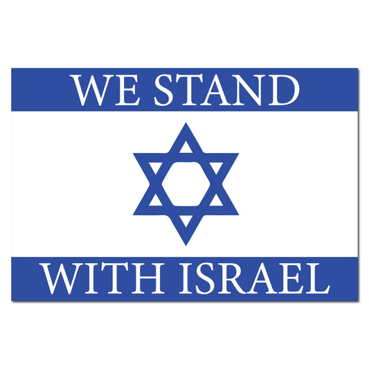 Magnet Me Up We Stand with Israel Israeli Flag Magnet Decal, 4x6 Inches, Blue and White, Heavy Duty Automotive Magnet for Car Truck SUV