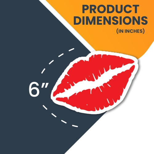 Kiss Mark Red Lips 6" Car Magnet Decal - Heavy Duty for Car Truck SUV …