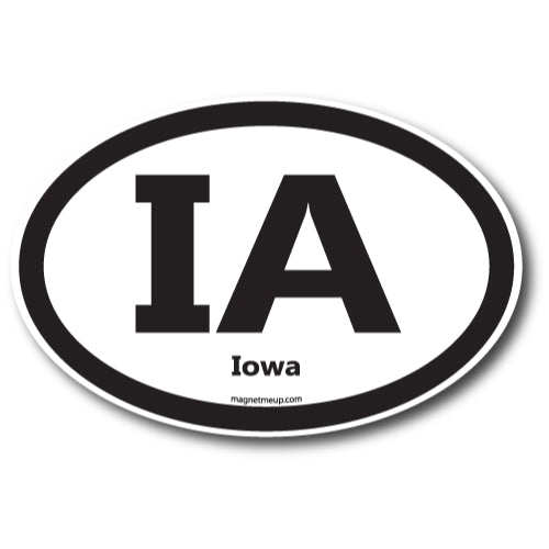IA Iowa Car Magnet 4x6" US State Oval Refrigerator Locker SUV Heavy Duty Waterproof …