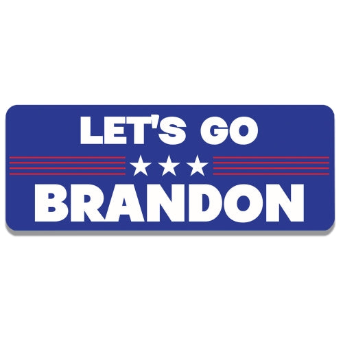 Magnet Me Up Let's Go Brandon Blue 3x8 Magnet