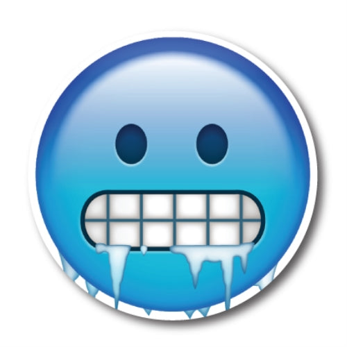 Magnet Me Up Cold Emoticon Magnet Decal, 5 Inch Round, Cute Self-Expression Decorative Magnet For Car, Truck, SUV, Any Magnetic Surface