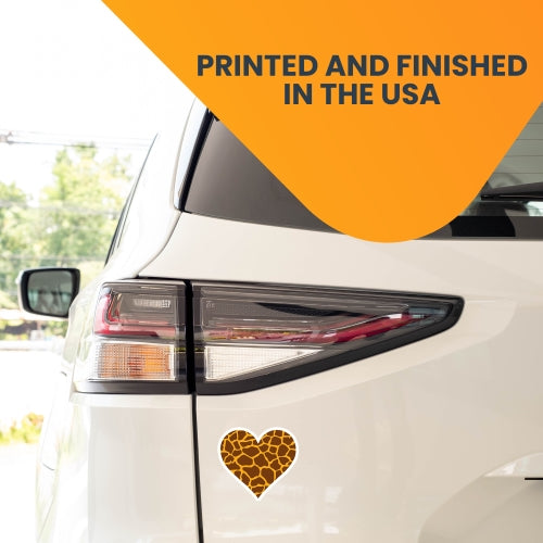 Magnet Me Up Giraffe Multicolored Heart Magnet Decal, 5 Inches, Heavy Duty Automotive Magnet for Car Truck SUV Or Any Other Magnetic Surface