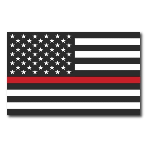Thin Red Line American Flag Magnet Decal 5x8 Heavy Duty for Car Truck SUV - In Support of Our Firefighters and Local Fire Departments ?