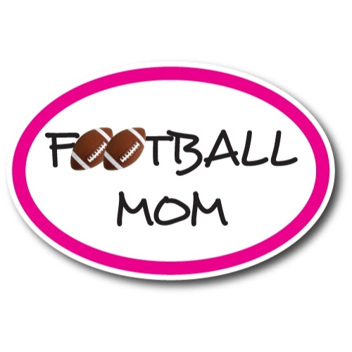 Football Mom Car Magnet Decal 4 x 6 Oval Heavy Duty for Car Truck SUV Waterproof …