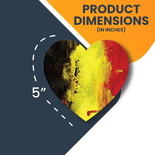 Belgium Belgian Brussels Flag Heart Magnet, 5", Heavy Duty Magnet for Car, Truck or SUV …