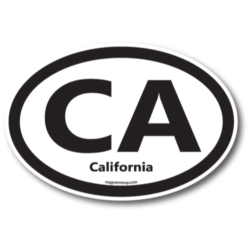 CA California Car Magnet 4X6" US State Oval Refrigerator Locker SUV Heavy Duty Waterproof… …