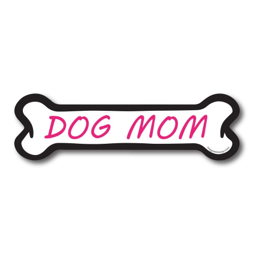 Dog Mom Dog Bone Car Magnet - 2 x 7" Dog Bone Heavy Duty Decal for Car Truck SUV Waterproof …