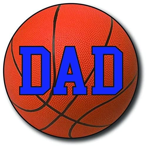 Magnet Me Up Basketball Dad Car Magnet 5" Round Heavy Duty for Car Truck SUV Waterproof