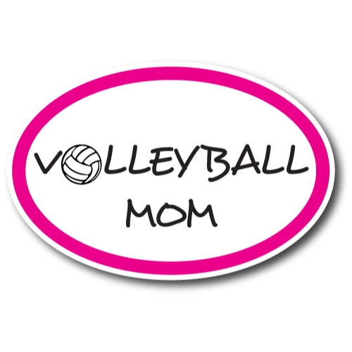 Volleyball Mom Car Magnet Decal 4 x 6 Oval Heavy Duty for Car Truck SUV Waterproof …