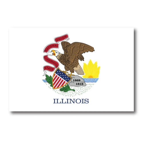 Magnet Me Up Illinois Car Magnet Decal US State Flag 4x6 Refrigerator Locker SUV Heavy Duty Waterproof