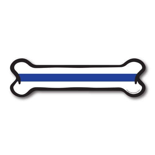 Thin Blue Line Dog Bone Magnet 2 x 7" Heavy Duty Decal for Car Truck SUV - In Support of Police and Law Enforcement Officers …