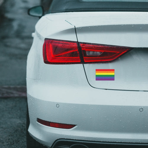 Gay Pride Rainbow Flag Car Magnet Decal - LGBT - 5x8 - Waterproof Lesbian Gay Bisexual Transexual ?