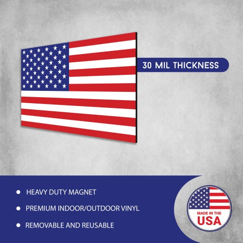 Magnet Me Up American Flag & Thin Blue Line Distressed American Flag Combo Pack 4x6 Magnet Heavy Duty for Car Truck SUV