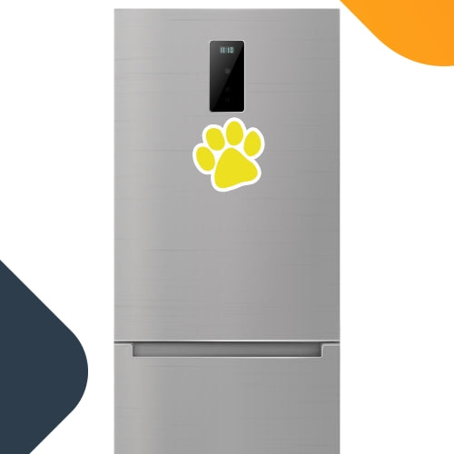 Blank Yellow Pawprint Car Magnet By Magnet Me Up 5" Paw Print Auto Truck Decal Magnet …