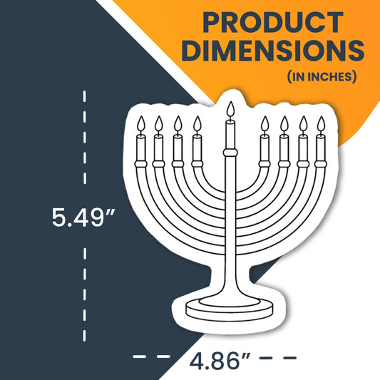 Color Your Own Hanukkah Menorah Magnets, a Great DIY for You or to Share with Friends, Decorate 5 Magnetic Menorah Holiday Refrigerator Magnets