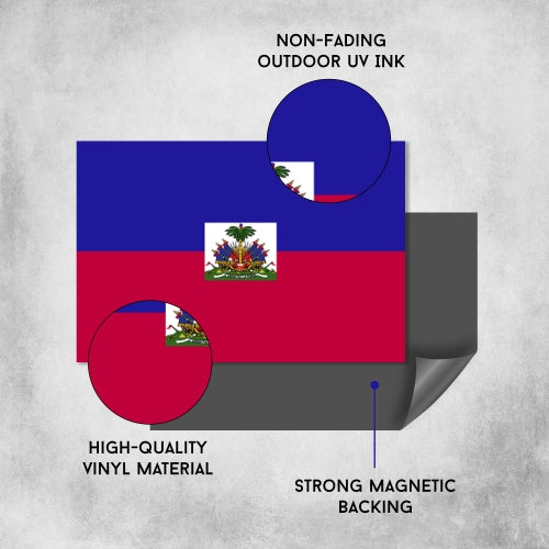 Haiti Haitian Flag Car Magnet Decal - 4 x 6 Heavy Duty for Car Truck SUV …