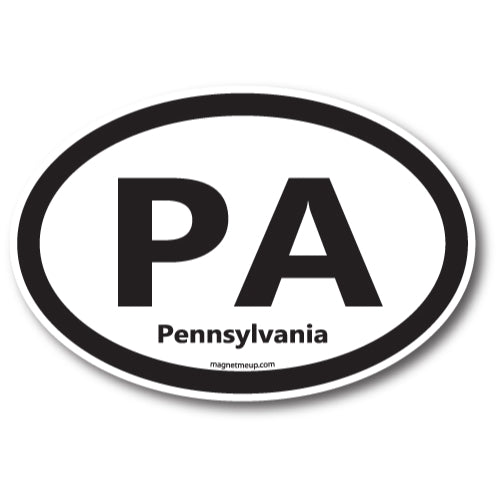PA Pennsylvania Car Magnet 4x6" US State Oval Refrigerator Locker SUV Heavy Duty Waterproof… …