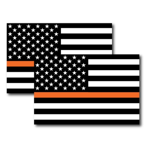 Thin Orange Line American Flag Magnets, 2 Pack, 4x6 Decals Heavy Duty for Car Truck SUV - In Support of Search and Rescue Teams and EMS …