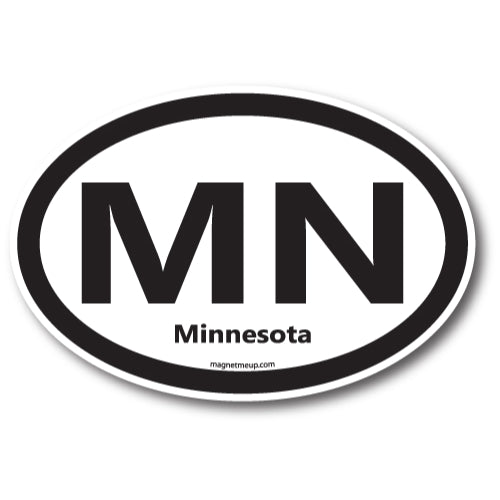 MN Minnesota Car Magnet 4x6" US State Oval Refrigerator Locker SUV Heavy Duty Waterproof…