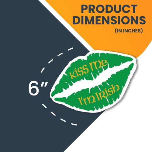 Kiss Me I'm Irish Green Lips Car Magnet 6" Decal - Heavy Duty for Car Truck SUV …