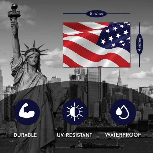 Magnet Me Up Waving Reverse American Flag Car Magnet Decal -4x6 Heavy Duty for Car Truck SUV