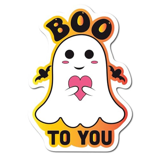 Magnet Me Up Halloween Boo to You Spooky Funny Holiday Magnet Decal, 5x3.5 Inches, Heavy Duty Automotive Magnet for Car Truck SUV Or Any Other Magnetic Surface