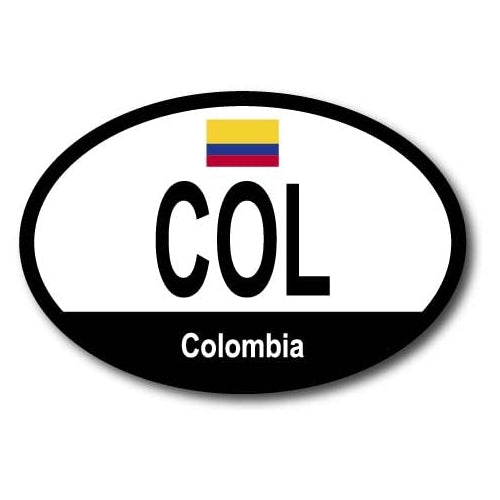 Magnet Me Up Columbia Columbian Euro Oval Magnet Decal, 4x6 Inches, Heavy Duty for Car, Truck, SUV, Or Any Other Magnetic Surface