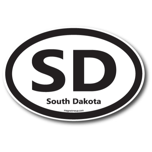 SD South Dakota Car Magnet 4x6" US State Oval Refrigerator Locker SUV Heavy Duty Waterproof… …
