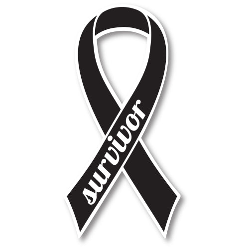 Black Melanoma Cancer Survivor Ribbon Car Magnet Decal Heavy Duty Waterproof …