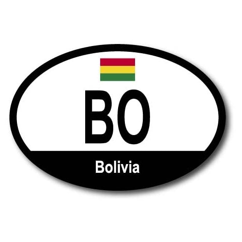 Magnet Me Up Bolivia Bolivian Euro Oval Magnet Decal, 4x6 Inches, Heavy Duty for Car, Truck, SUV, Or Any Other Magnetic Surface