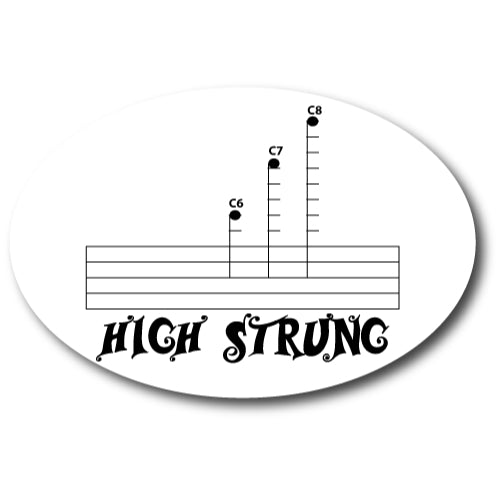 High Strung 4x6 Oval Car Magnet 4x6" Decal Heavy Duty Waterproof …