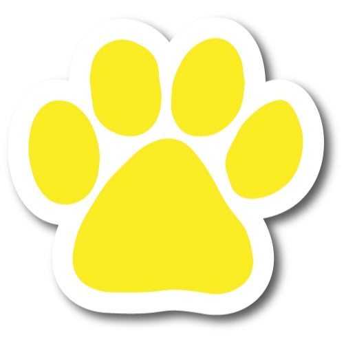Blank Yellow Pawprint Car Magnet By Magnet Me Up 5" Paw Print Auto Truck Decal Magnet …