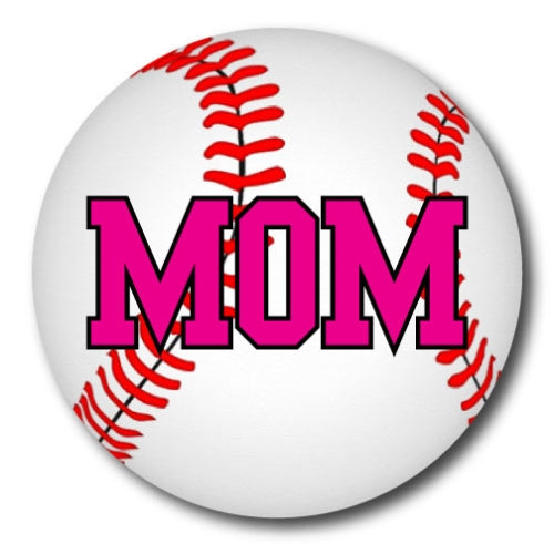 Baseball Mom Magnet 5" Round Baseball Heavy Duty for Car Truck SUV Waterproof …