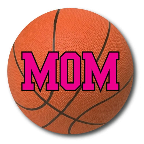 Basketball Mom Magnet 5" Round Basketball Heavy Duty for Car Truck SUV Waterproof …