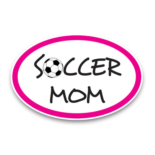 Soccer Mom Car Magnet Decal - 4 x 6 Oval Heavy Duty for Car Truck SUV Waterproof …