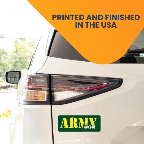 Magnet Me Up Army Dad Magnet 3x8 Green and Yellow Decal Perfect for Car or Truck