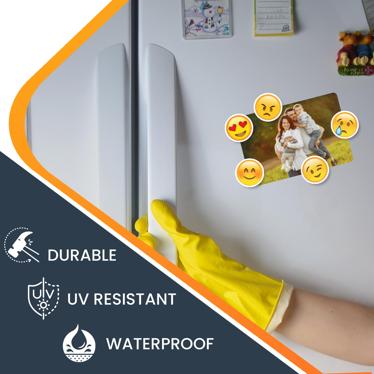Magnet Me Up Today's Mood Emoticon Magnet Decal Variety Pack, One 3.5x4 Inch Mood Board and Five 3 Inch Mini Emoticons, Cute Decorative Magnet for Refrigerator, Or Any Other Magnetic Surface