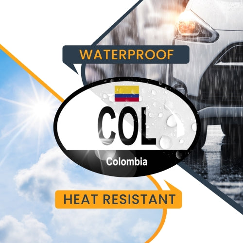 Magnet Me Up Columbia Columbian Euro Oval Magnet Decal, 4x6 Inches, Heavy Duty for Car, Truck, SUV, Or Any Other Magnetic Surface