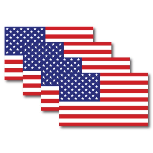 Magnet Me Up American Flag Magnet Decal 3x5 -4 Pack-Heavy Duty for Car Truck SUV