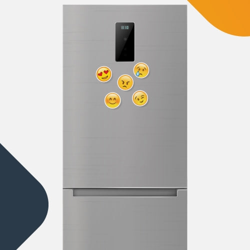 Magnet Me Up Today's Mood Emoticon Magnet Decal Variety Pack, One 3.5x4 Inch Mood Board and Five 3 Inch Mini Emoticons, Cute Decorative Magnet for Refrigerator, Or Any Other Magnetic Surface