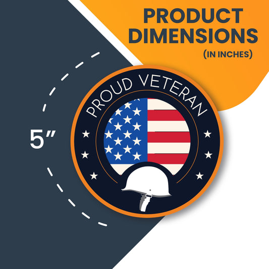 Magnet Me Up Proud Veteran Patriotic Military Magnet Decal, 5 Inch, Perfect for Car, Truck, SUV Or Any Magnetic Surface, Gift, in Support of Veterans, Active Duty, Armed Forces