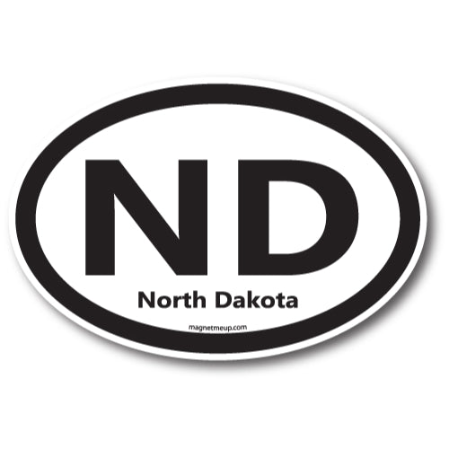 ND North Dakota Car Magnet 4x6" US State Oval Refrigerator Locker SUV Heavy Duty Waterproof… …