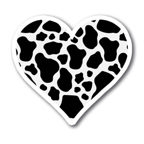 Magnet Me Up Cow Print Heart Magnet Decal, 5 Inches, Heavy Duty Automotive Magnet for Car Truck SUV Or Any Other Magnetic Surface
