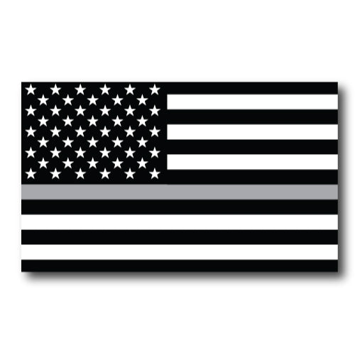 Thin Silver Line American Flag Magnet Decal 3x5 Heavy Duty for Car Truck SUV - In Support of all Correctional Officers …