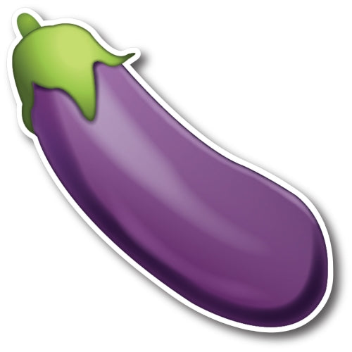 Eggplant Emoticon Magnet 6.5" Decal Perfect for Car or Truck …