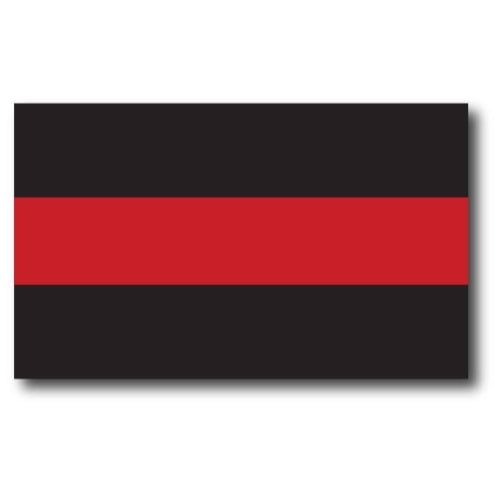Thin Red Line Magnet Decal - 3 x 5 Heavy Duty for Car Truck SUV - in Support of Our Firefighters and Local Fire Departments