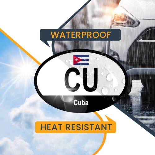 Magnet Me Up Cuba Cuban Euro Oval Magnet Decal, 4x6 Inches, Heavy Duty for Car, Truck, SUV, Or Any Other Magnetic Surface