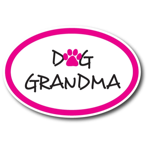 Dog Grandma Car Magnet Decal - 4 x 6 Oval Heavy Duty for Car Truck SUV Waterproof …