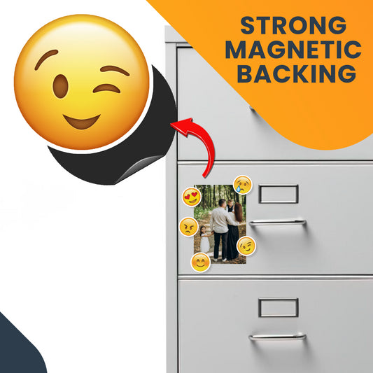 Magnet Me Up Today's Mood Emoticon Magnet Decal Variety Pack, One 3.5x4 Inch Mood Board and Five 3 Inch Mini Emoticons, Cute Decorative Magnet for Refrigerator, Or Any Other Magnetic Surface